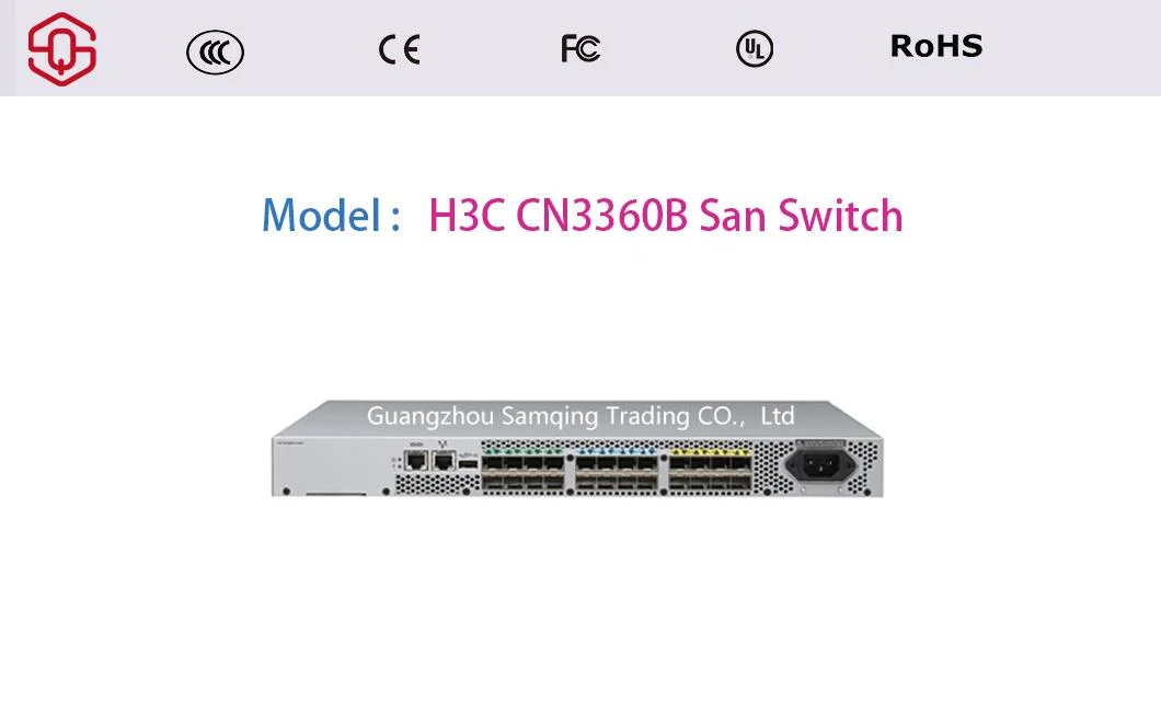 H3c Cn3660b 32g San Switch, Brocade OS, 8 or 16 or 24 Port, Support 16g and 32g SFP