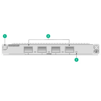 10ge-Schnittstellenmodul Ein Mic-X-Sp4-Schnittstellenmodul bietet vier Glasfaseranschlüsse für Mic-X-Schnittstellenkarten
